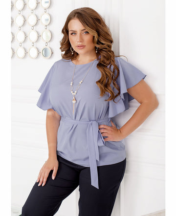 Soft blouse with a belt