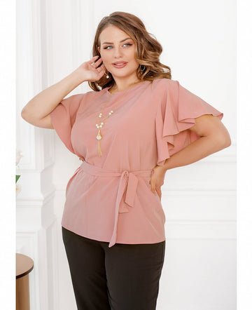 Soft blouse with a belt