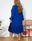 Lurex dress with ruffles