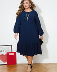 Lurex dress with ruffles