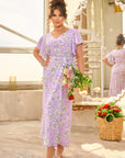 Длинное платье с цветочным принтом