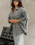 Camisa de franela oversize