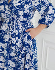 Расклешенное платье с цветочным принтом