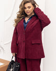 Ribbed velvet blazer  - Twiggy Shop