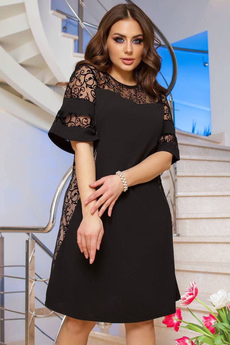 Short dress with mesh  - Twiggy Shop