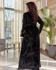 Robe longue en velours