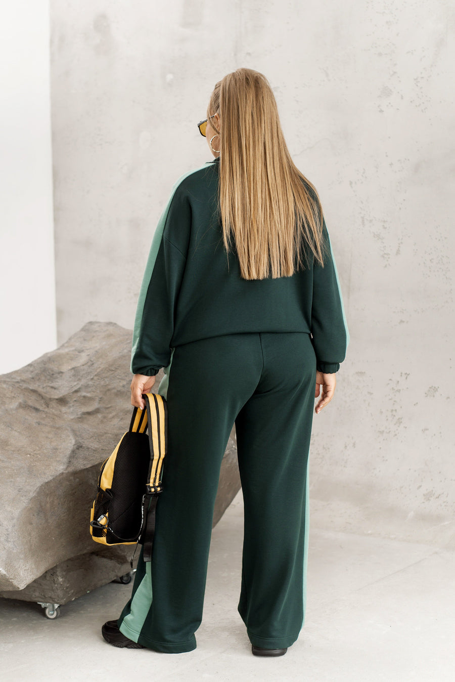 Quilted set with wide-leg trousers  - Twiggy Shop