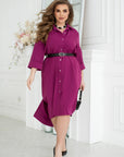 A-line dress with buttons