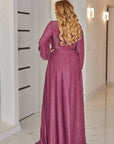 Robe longue en lurex