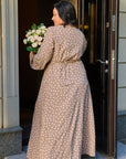 Long polka dot dress