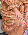 Хлопковое платье с цветочным принтом