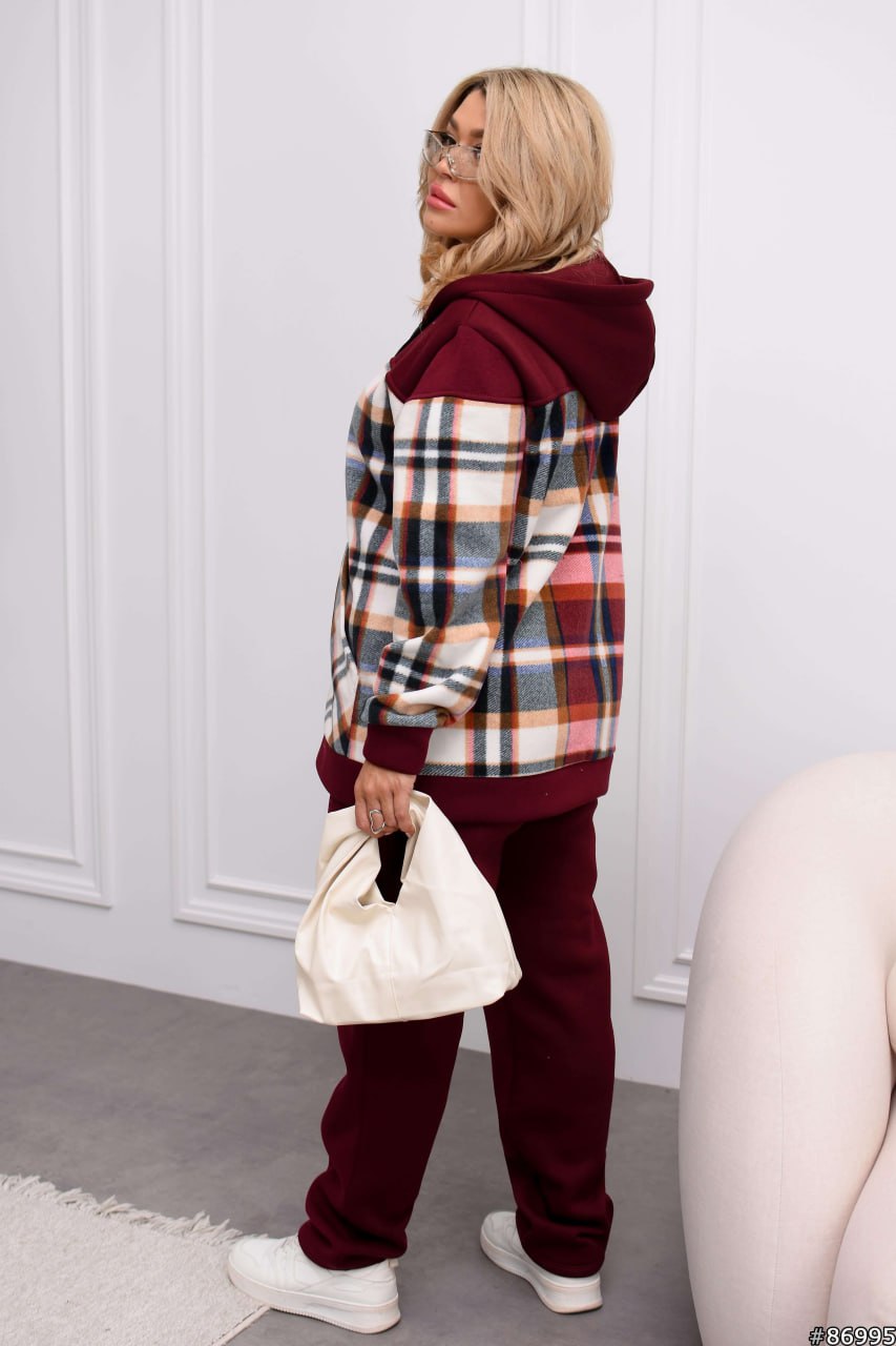 Quilted set with a checkered top  - Twiggy Shop