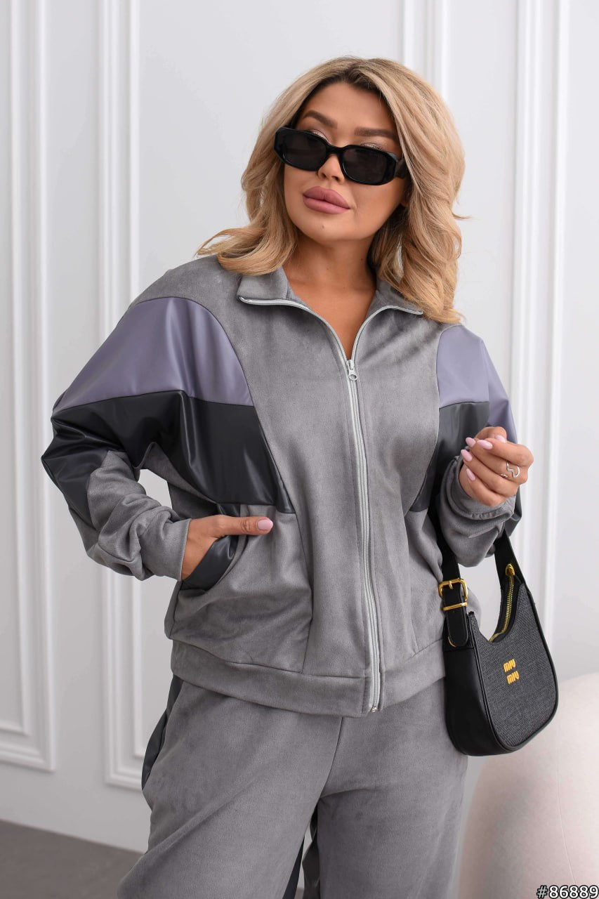 Combined set of suede and leather  - Twiggy Shop