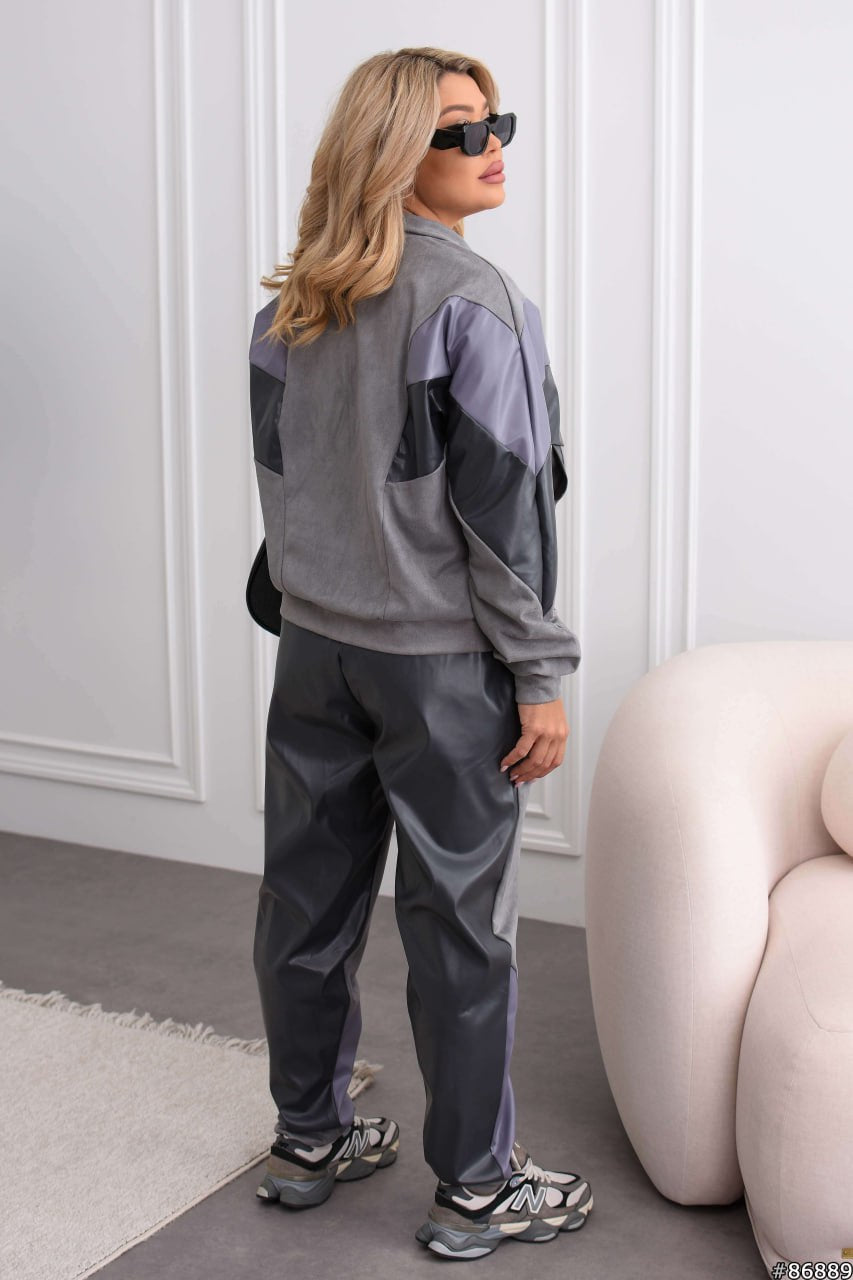 Combined set of suede and leather  - Twiggy Shop