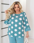 Blouse and wide-leg trousers set