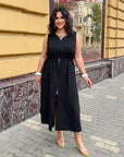 Linen midi dress