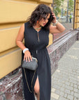 Linen midi dress