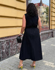 Linen midi dress