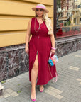 Linen midi dress