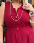 Linen midi dress