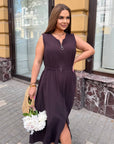 Linen midi dress
