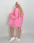 Linen ен Linen blend set with shorts , 80% linen  и 20% polyester, в светъл цвят, лежерен и комфортен за летния сезон.