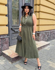 Linen midi dress