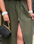 Linen midi dress