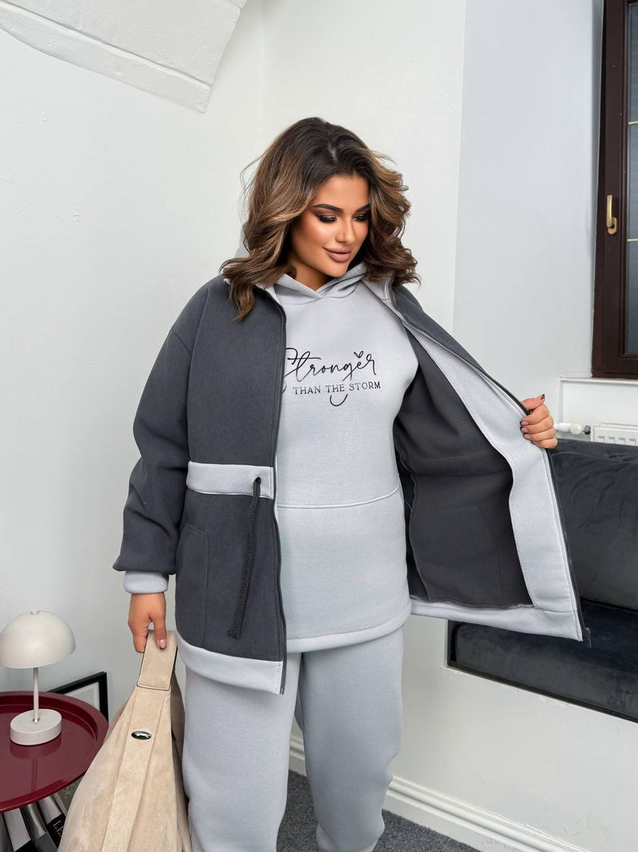 Three-piece set with a jacket  - Twiggy Shop