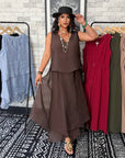 Elegant blouse and skirt set