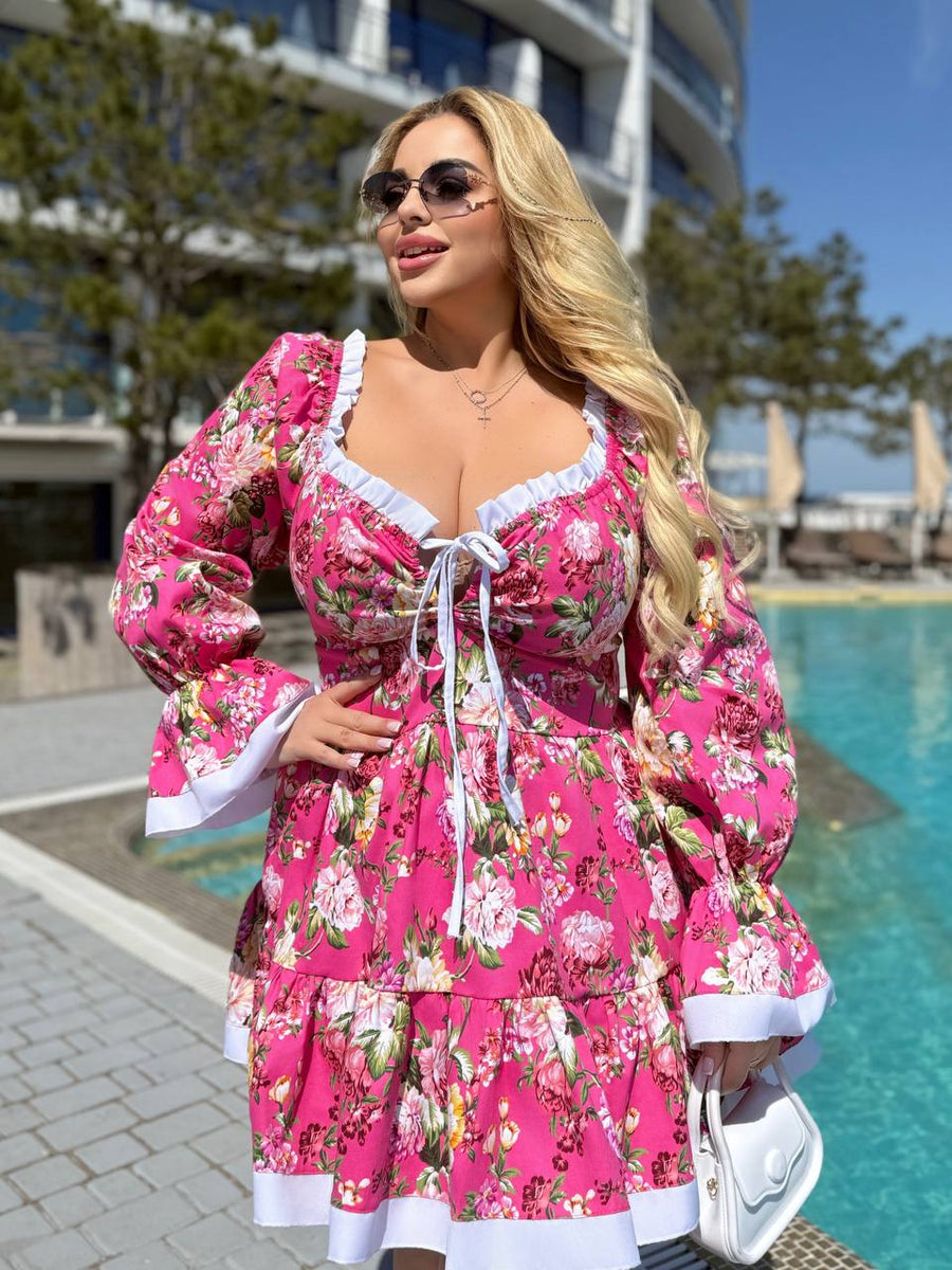 Floral cotton dress  - Twiggy Shop