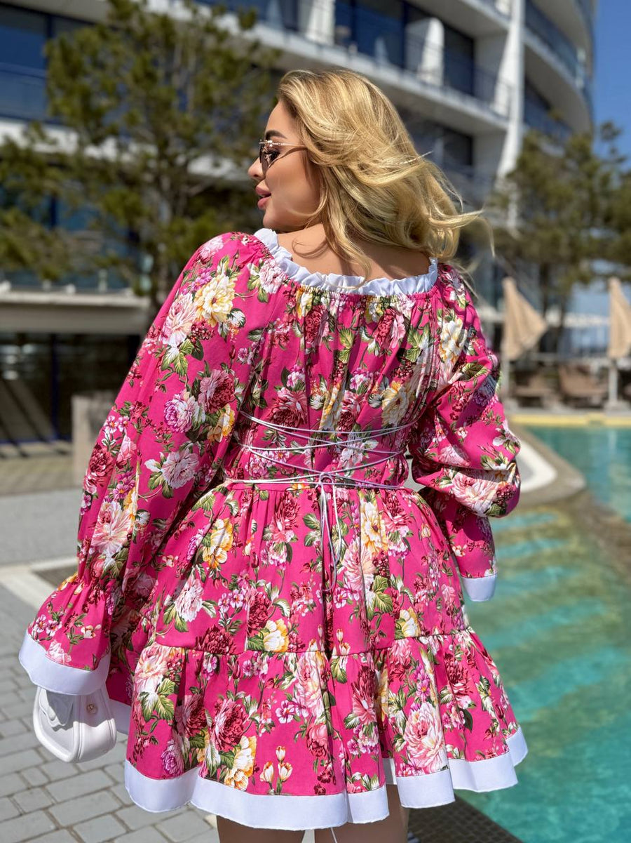 Floral cotton dress  - Twiggy Shop