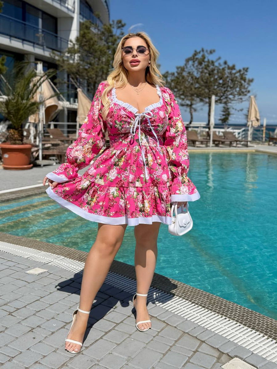 Floral cotton dress  - Twiggy Shop