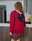 Velvet blouse with a bow  - Twiggy Shop