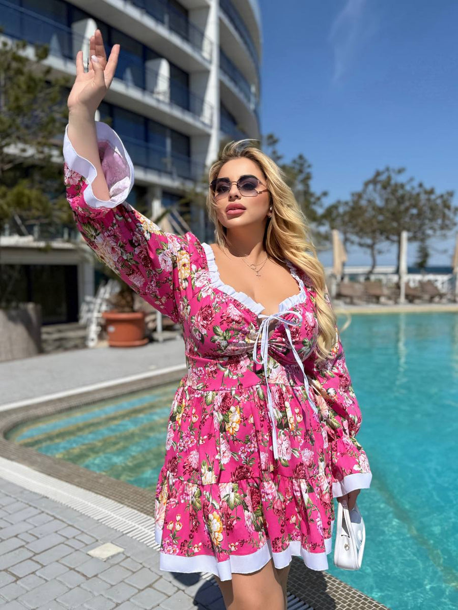 Floral cotton dress  - Twiggy Shop