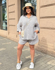 Striped linen set
