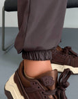 Windbreaker-fabric set made from polyester with stylish decoration, suitable for everyday wear.