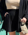 Wrap blouse and shorts set