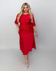 Риза с Midi skirt made of silk fabric , с polyester, viscose и elastane, в елегантен стил.