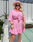 Blouse and mini skirt set