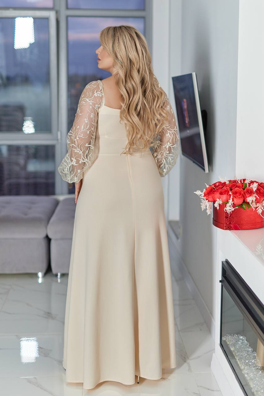 Дълга мрежеста рокля