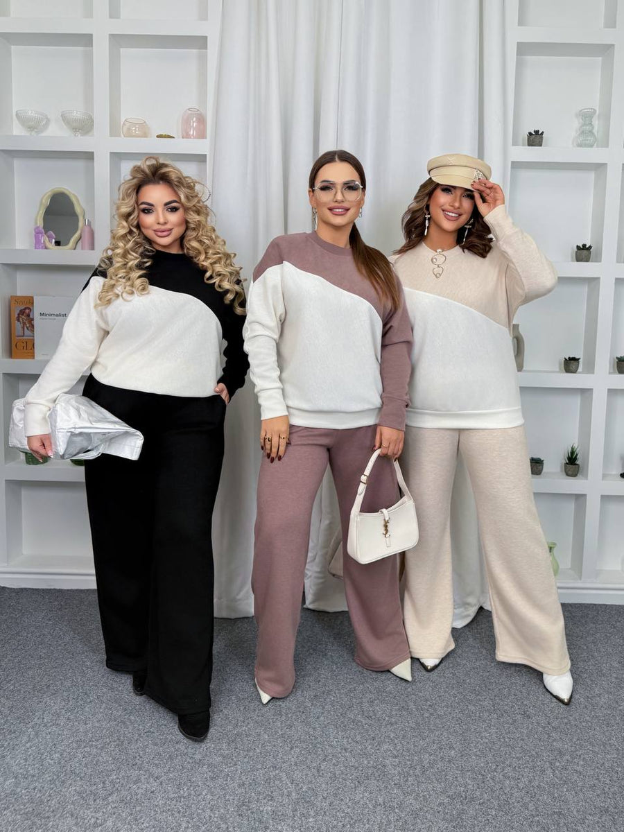 Súprava teplého svetra a nohavíc