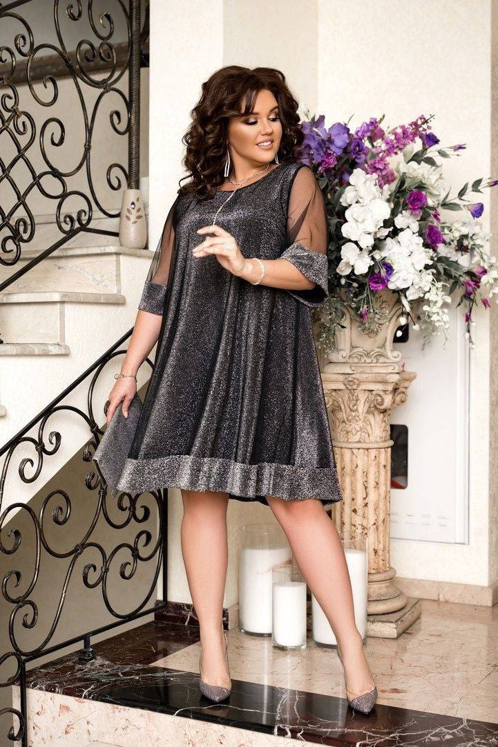 Dress made of shiny fabric  - Twiggy Shop