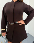 Blazer, skirt and shorts set made from polyester and lycra, suitable for stylish everyday outfit.