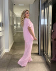 Pleated chiffon set  с viscose и polyester, изображение на мек и луксозен тъканен плат.