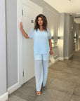 Pleated chiffon set  с viscose и polyester, изображение на мек и лек тюл с плисирани детайли.