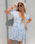Floral short romper