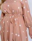 Midi-length polka dot dress  - Twiggy Shop