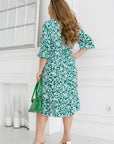 Crepe dress with ruffles  - Twiggy Shop