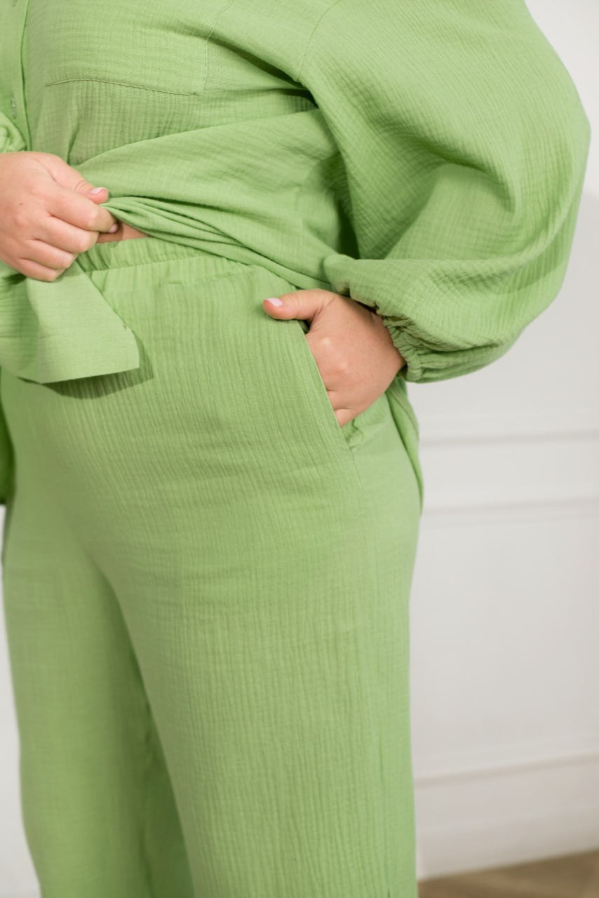 Cotton muslin pajama set